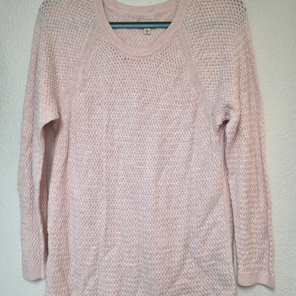 Sonoma Light Pink Crew Neck Knit Sweater